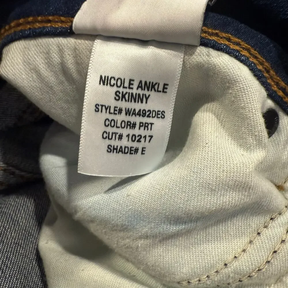 Hudson Women’s Nicole Ankle Skinny Jeans Size 32